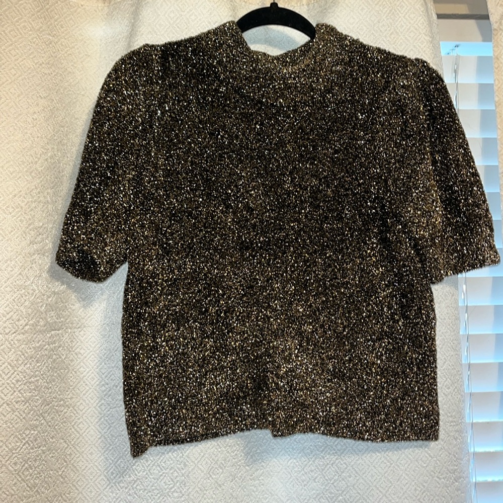 Kate Spade Tinsel Short Sleeve Sweater